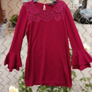 White House Black Market Red Sweater dress size Small